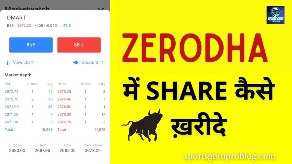 Zerodha Kite Me Share Kaise Kharide