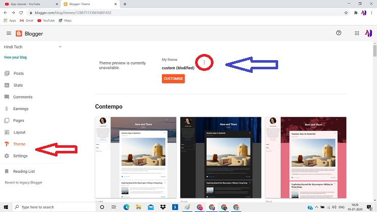 Blogger Blog Ki Theme Kaise Change Kare