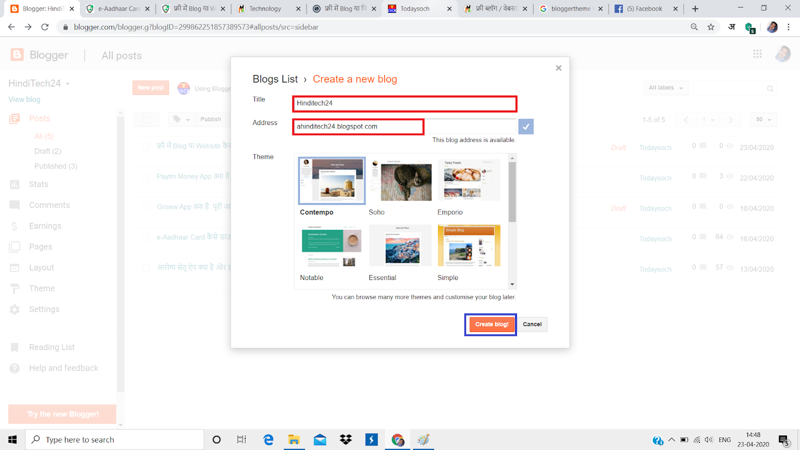 How to Create Blogger Blog?